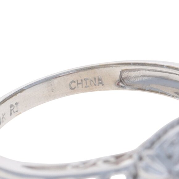 White Gold Ruby Diamond Halo Ring - 10k Round 4.62ctw - Picture 7 of 7